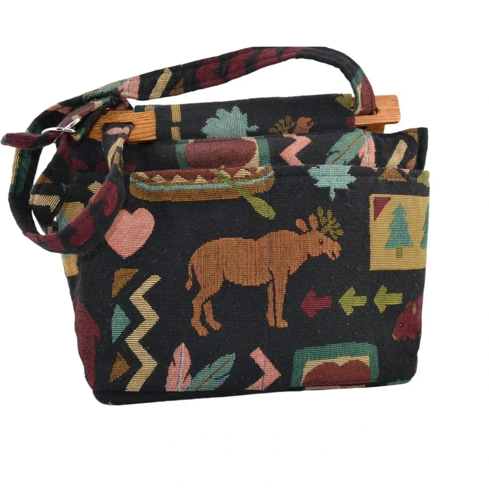 Handmade Clarice Karkula Tapestry Woodland‎ Animal Shoulder Bag – Rustic Boho